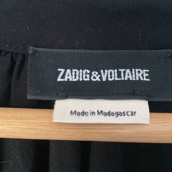 Zadig & Voltaire XS Tink Solid Long Sleeve Blouse Top - Picture 12 of 13